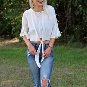 White Crop Top